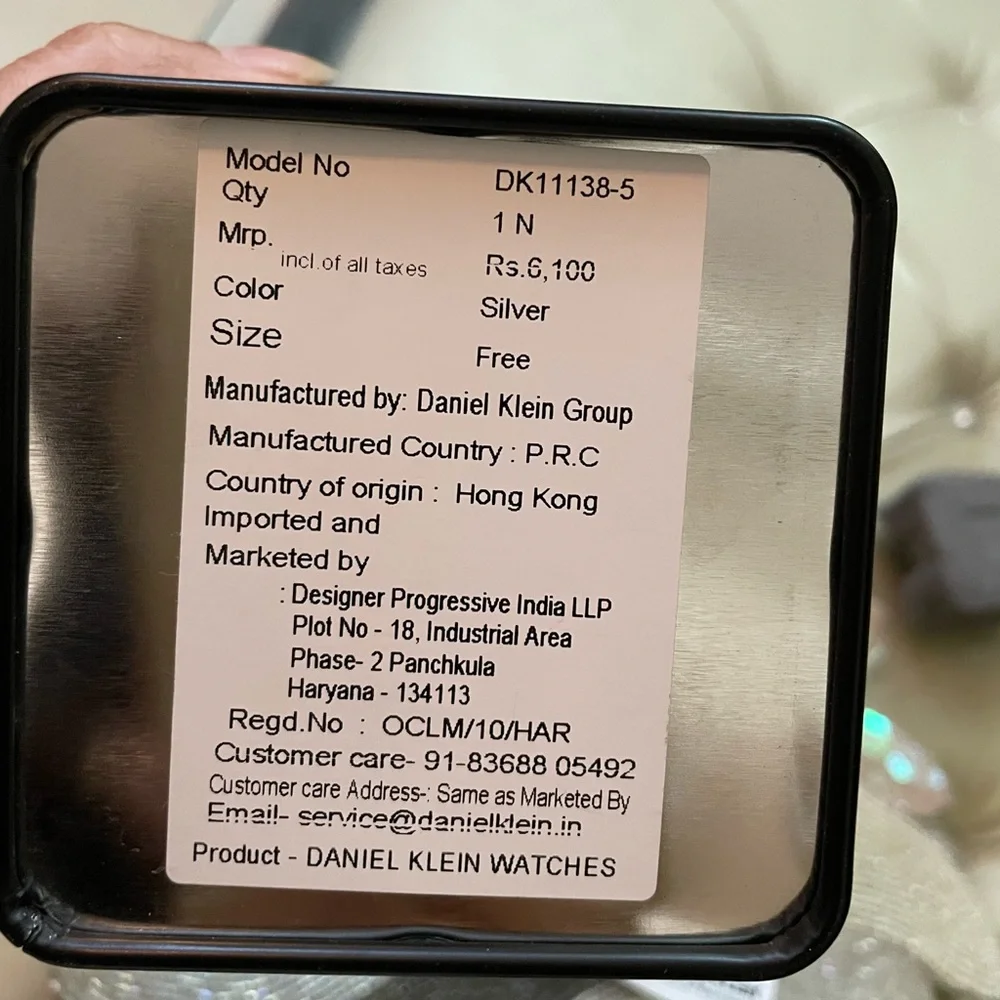 Silver and rose gold studded watch - Picture 4 of 5